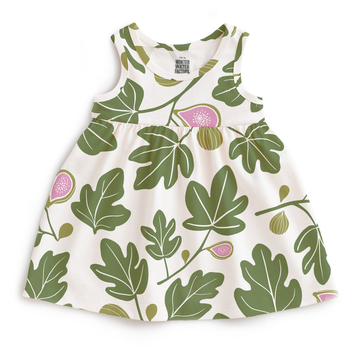 Alna Baby Dress - Figs Green by Winter Water Factory - FINAL SALE