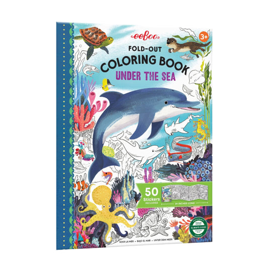 Under the Sea Fold-Out Coloring Book by Eeboo