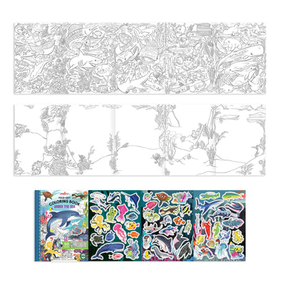 Under the Sea Fold-Out Coloring Book by Eeboo