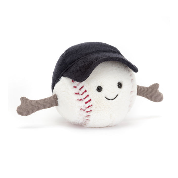 新品　ジェリーキャット　野球　ベースボール　野球ボール　ボール　ぬいぐるみ Jellycat Amuseables 野球ぬいぐるみ 4インチ - スポーツファンのため