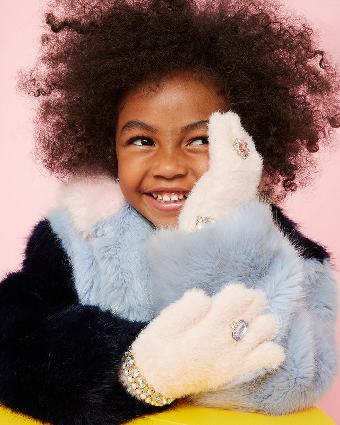 Cotton Candy Jeweled Gloves by Super Smalls