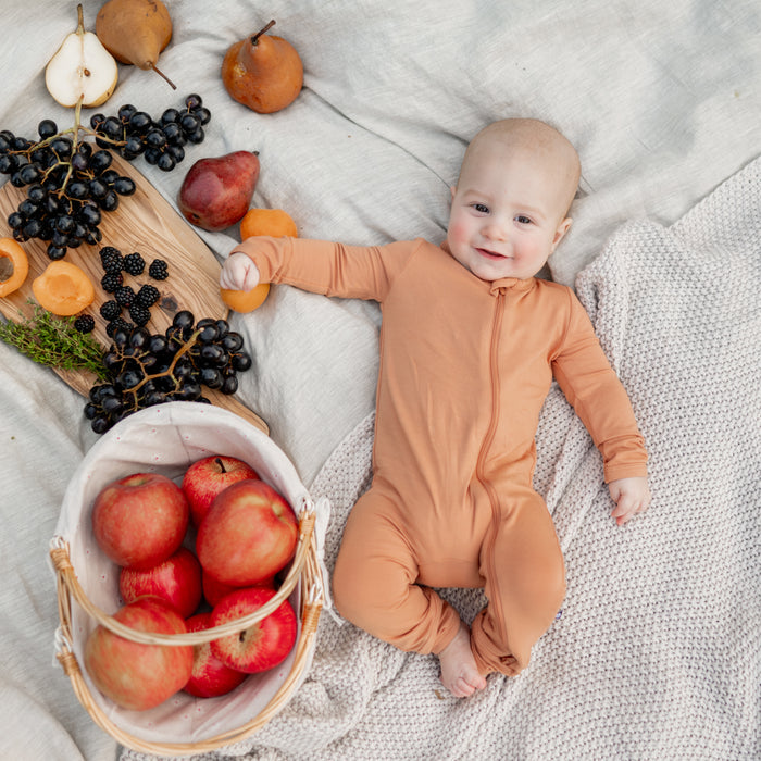 Zippered Romper - Apricot by Kyte Baby