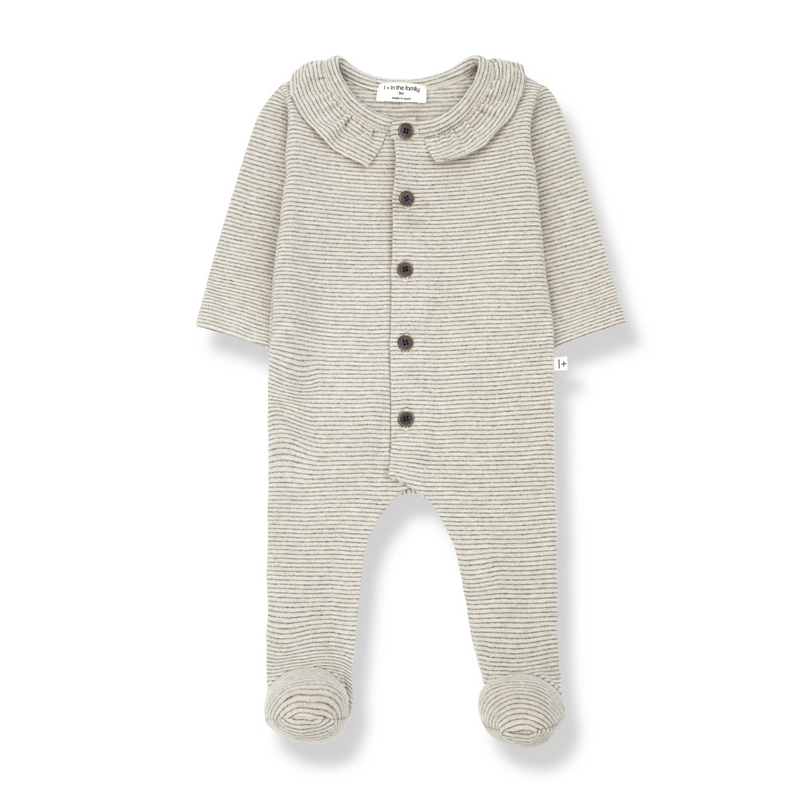 Arola Footed Jumpsuit - Oatmeal by 1+ in the Family