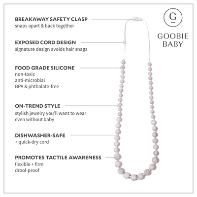 Audrey Teething Necklace - Marble by Goobie Baby