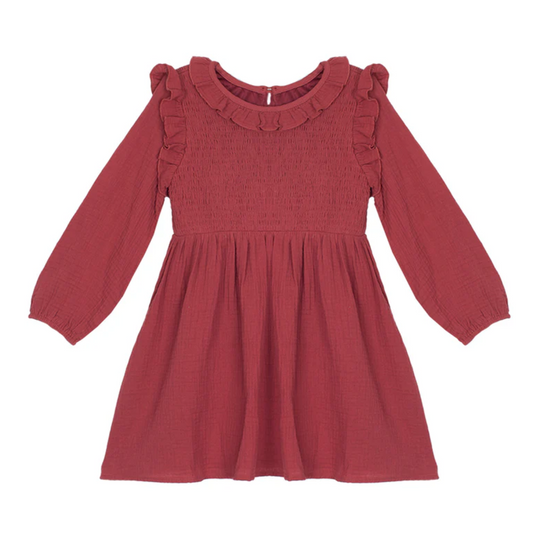 Autumn Dress - Red by Mabel + Honey - FINAL SALE