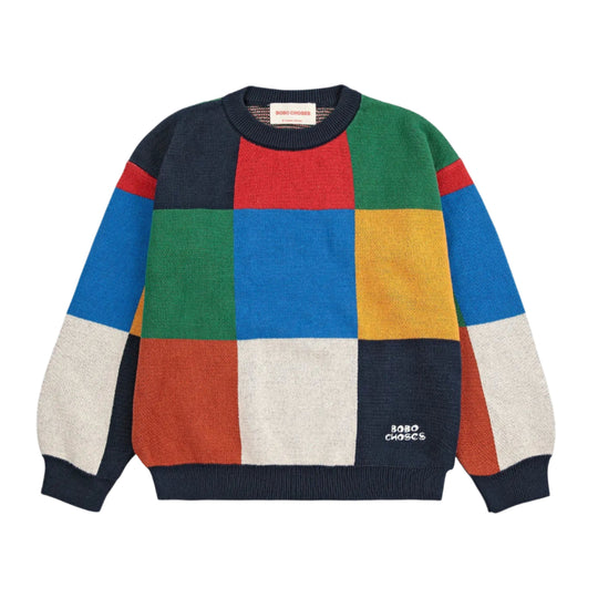 Multicolor Tiles Jumper by Bobo Choses - FINAL SALE