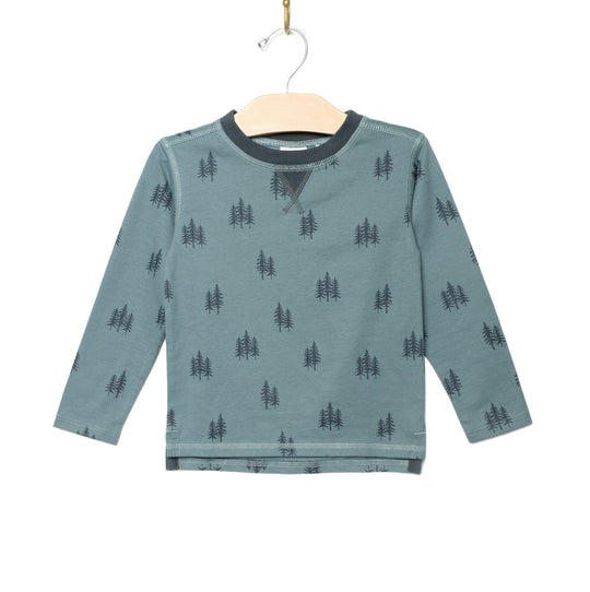 Whistle Patch Long Sleeve Tee - Twilight Trees by City Mouse