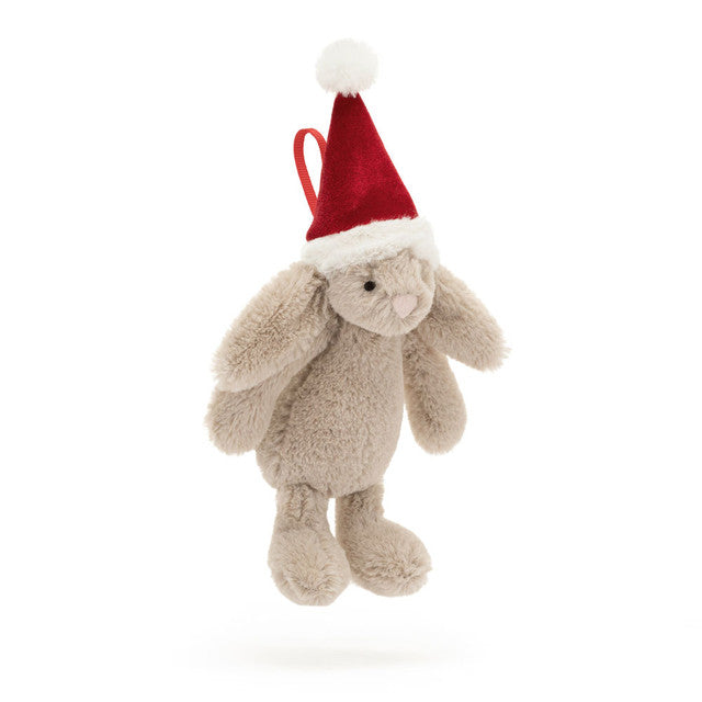 Bashful Christmas Bunny Ornament - 5 Inch by Jellycat