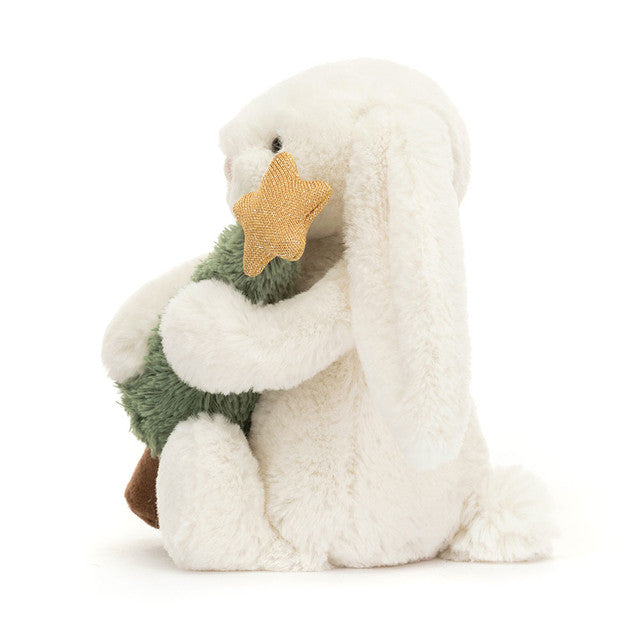 Bashful Bunny with Christmas Tree - 7 Inch by Jellycat