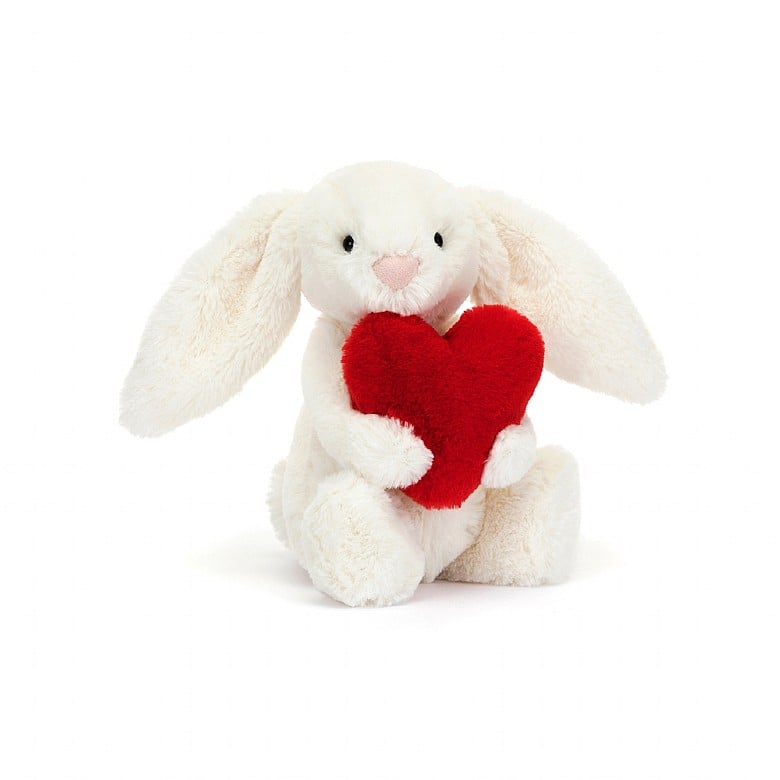 Bashful Red Love Heart Bunny - Little 7 Inch by Jellycat