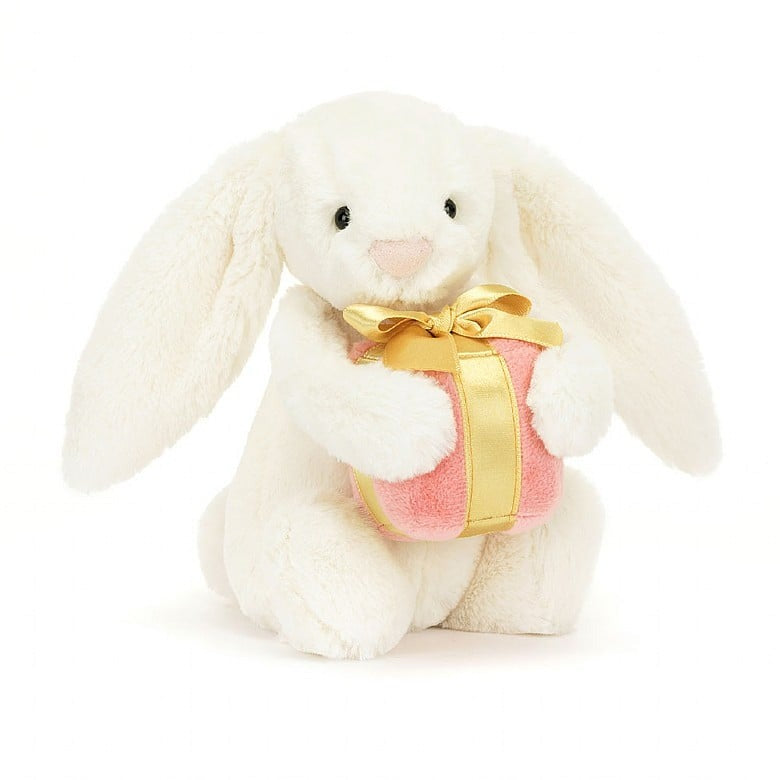 Bashful Bunny with Present - Little by Jellycat