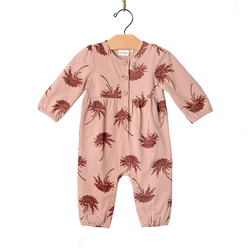 Henley Long Leg Romper - Chrysanthemum by City Mouse