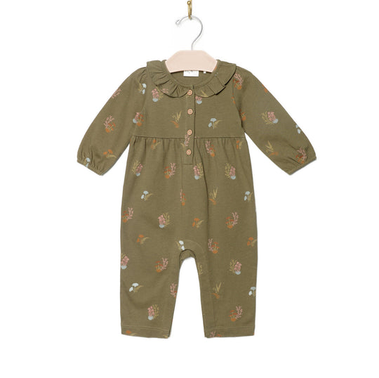 Frill Collar Romper - Lichen Mushrooms by City Mouse