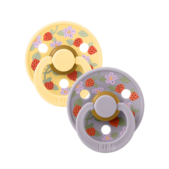 BIBS x LIBERTY Colour 2 Pack Strawberries and Cream - Pale Butter Mix