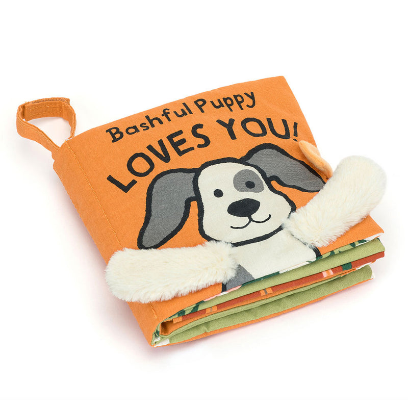 Bashful Puppy Loves You Fabric Book by Jellycat