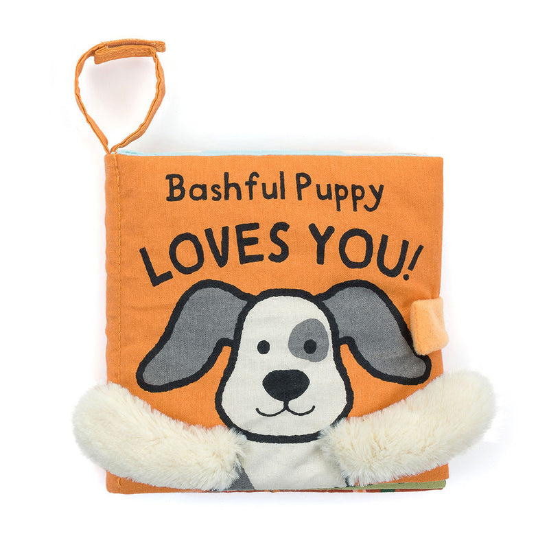 Bashful Puppy Loves You Fabric Book by Jellycat