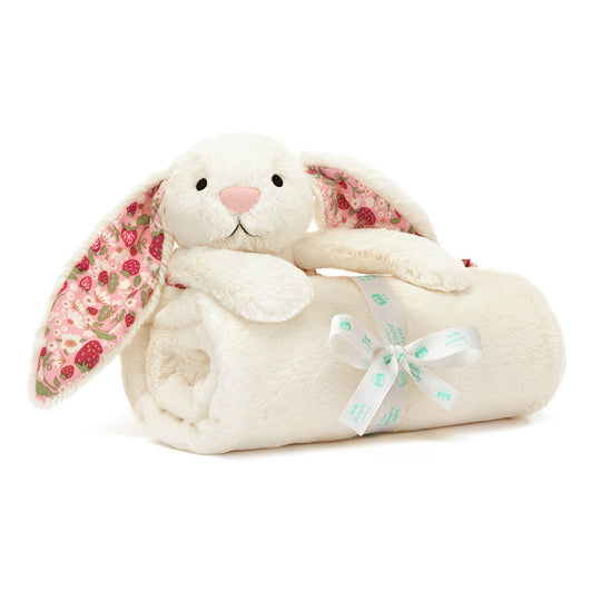 Blossom Cream Bunny 'Berry' Blankie by Jellycat