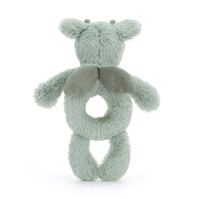 Bashful Dragon Ring Rattle - 8 Inch  by Jellycat