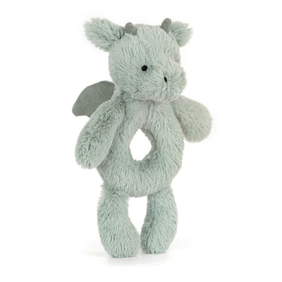 Bashful Dragon Ring Rattle - 8 Inch  by Jellycat