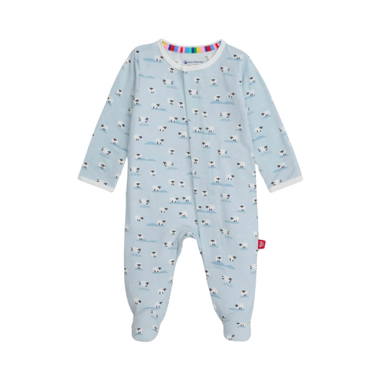 Baa Baa Baby Blue Modal Magnetic Footie by Magnetic Me