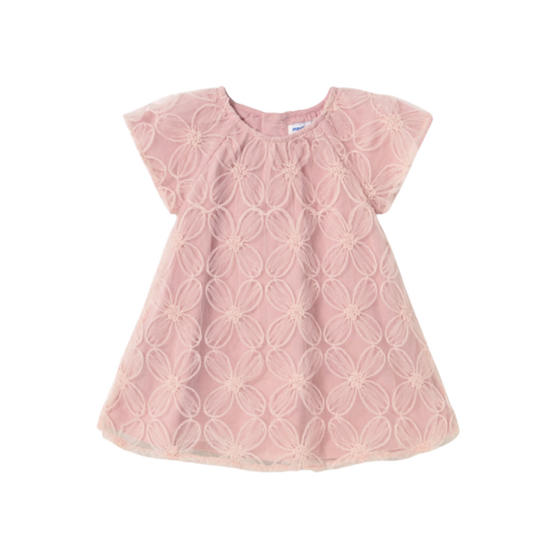 Baby Embroidered Tulle Dress - Rose by Mayoral - FINAL SALE