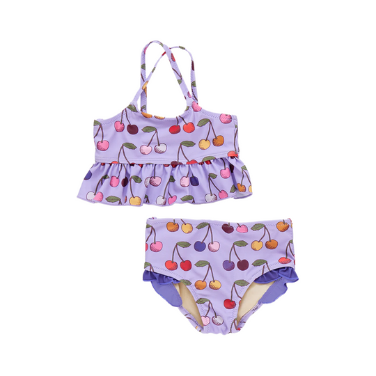 Baby Joy Tankini - Lavender Cherry by Pink Chicken - FINAL SALE