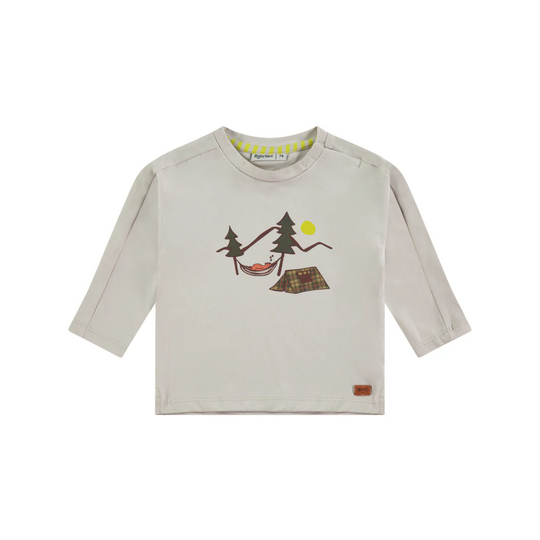 Baby Long Sleeve Camping Tee - Bone by Babyface - FINAL SALE