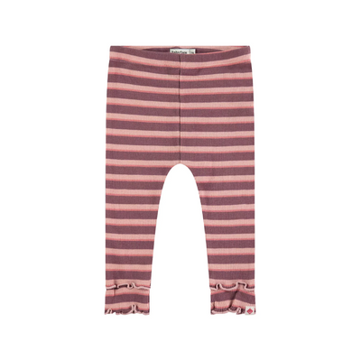 Baby Rib Leggings - Purple Stripe by Babyface