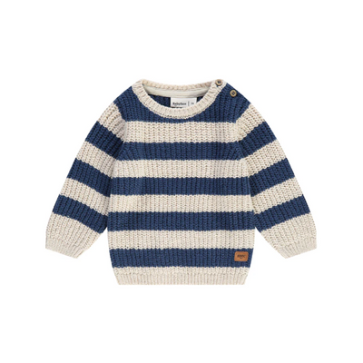 Baby Striped Sweater - Blue/Cream by Babyface