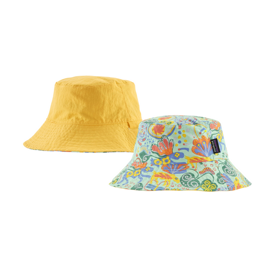 Baby Sun Bucket Hat - Meadow Moose: Rinsed Green by Patagonia