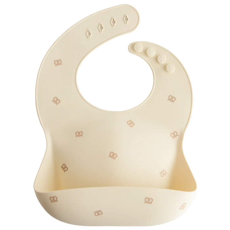 Silicone Baby Bib - Pretzels by Mushie & Co