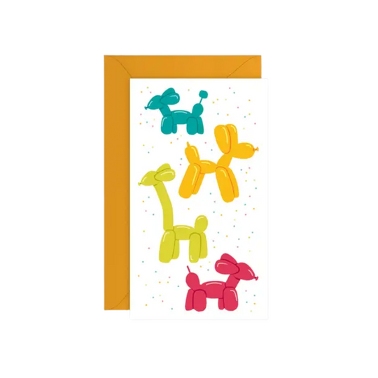 Balloon Dog Party Enclosure Card by Rock Scissor Paper