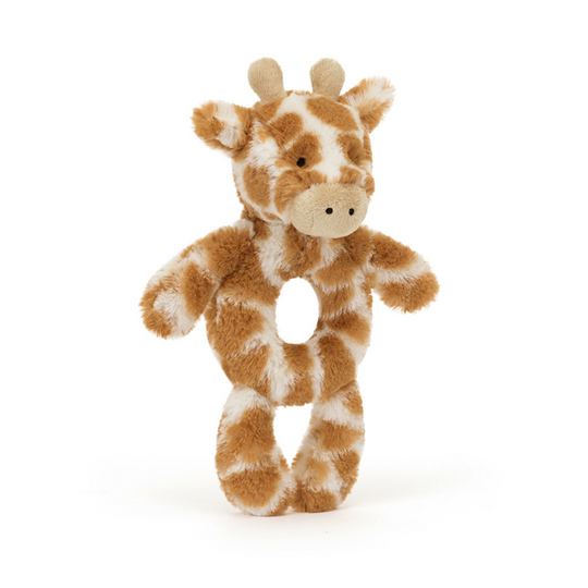 Bashful Giraffe Ring Rattle by Jellycat