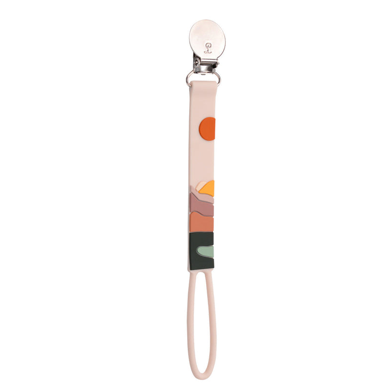 Beadless Pacifier Clip - Canyon Sunset by Loulou Lollipop