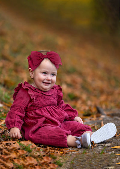 Autumn Romper - Red by Mabel + Honey