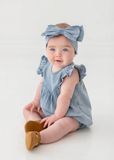Sunset Fields Romper - Blue Denim by Mabel + Honey