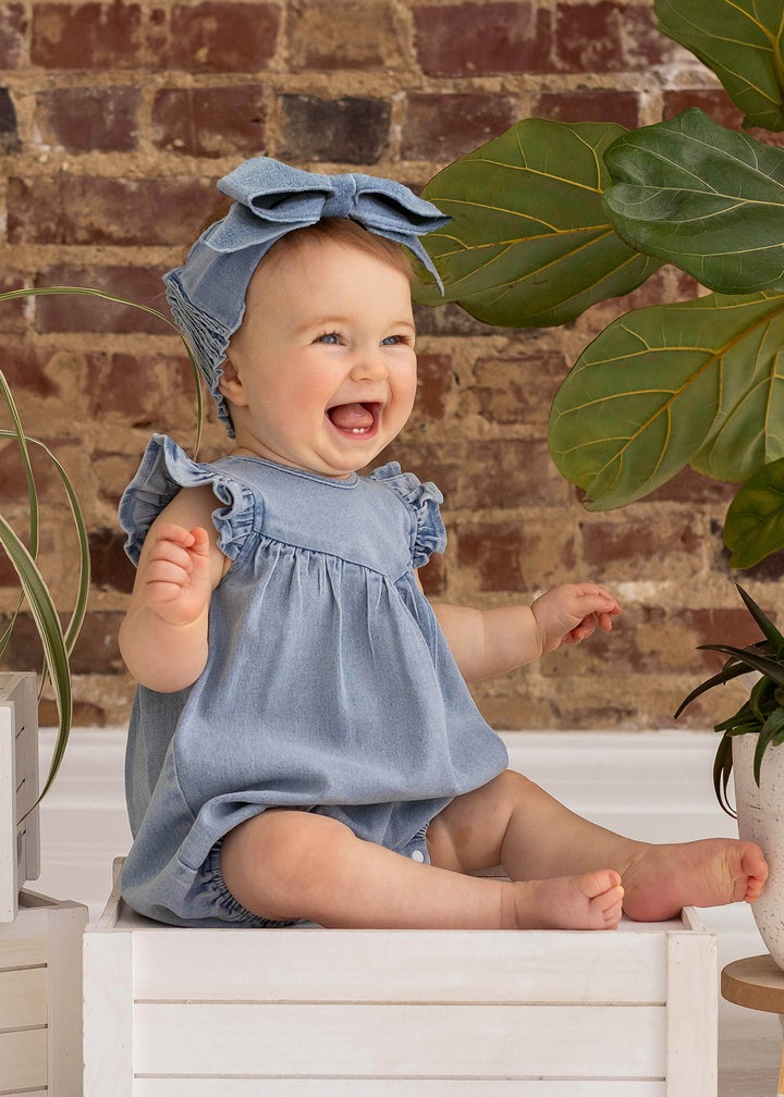 Sunset Fields Romper - Blue Denim by Mabel + Honey