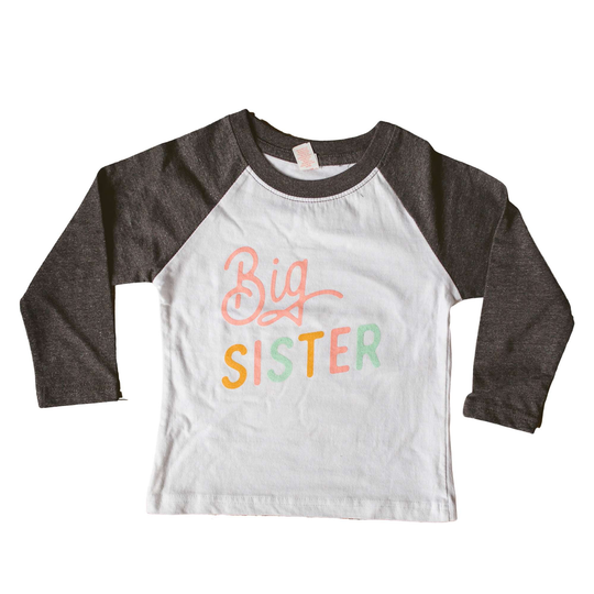 Cotton Raglan Tee - Big Sister by Sweetpea + Co