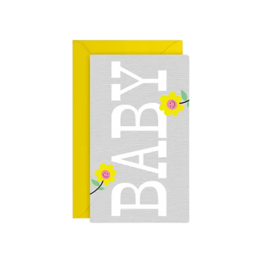 Big Baby Grey Enclosure Card by Rock Scissor Paper