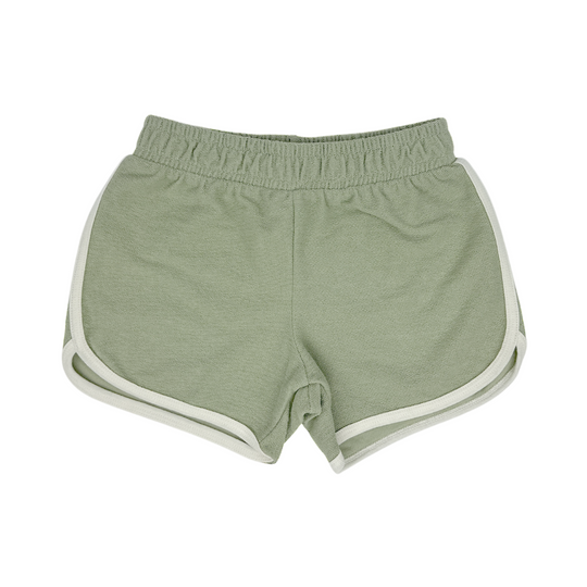 Blossom Dolphin Shorts - Matcha by Tiny Whales - FINAL SALE