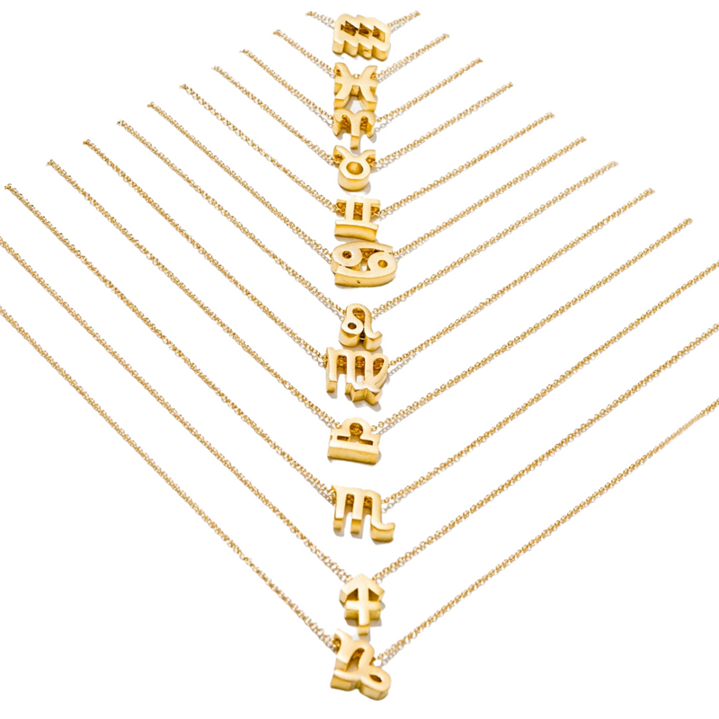Zodiac Necklace - 24K Gold Plated by Larissa Loden