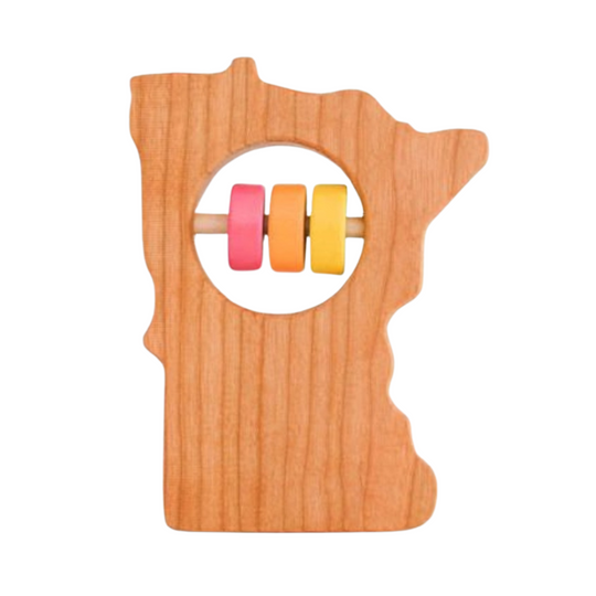 Minnesota Wooden Baby Rattle - Lakeshore by Bannor Toys