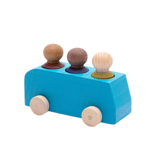 Bus with Figures - Blue by Lubulona