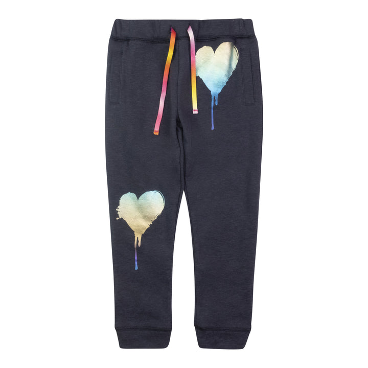 Dripping Hearts Katelyn Sweatpants - Charcoal Heather by Appaman FINAL SALE