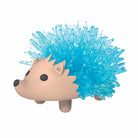 Hedgehog toy with blue spines on a white background