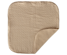 Textured beige mat on a white background