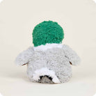 Plush toy with a green hat on a white background