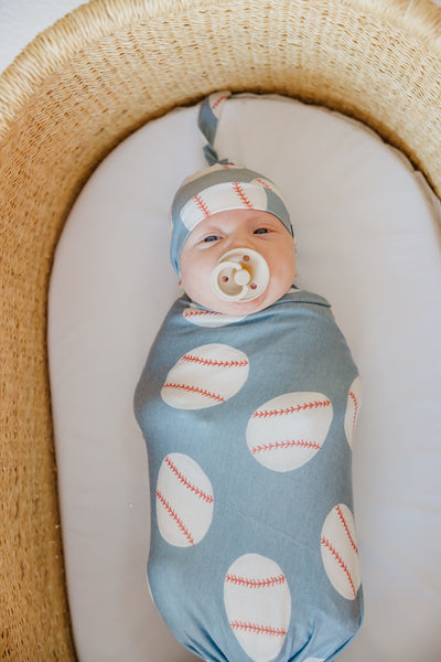 Knit Swaddle Blanket - Slugger by Copper Pearl