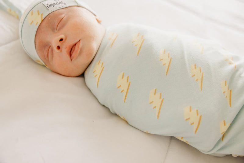 Knit Swaddle Blanket - Bolt by Copper Pearl