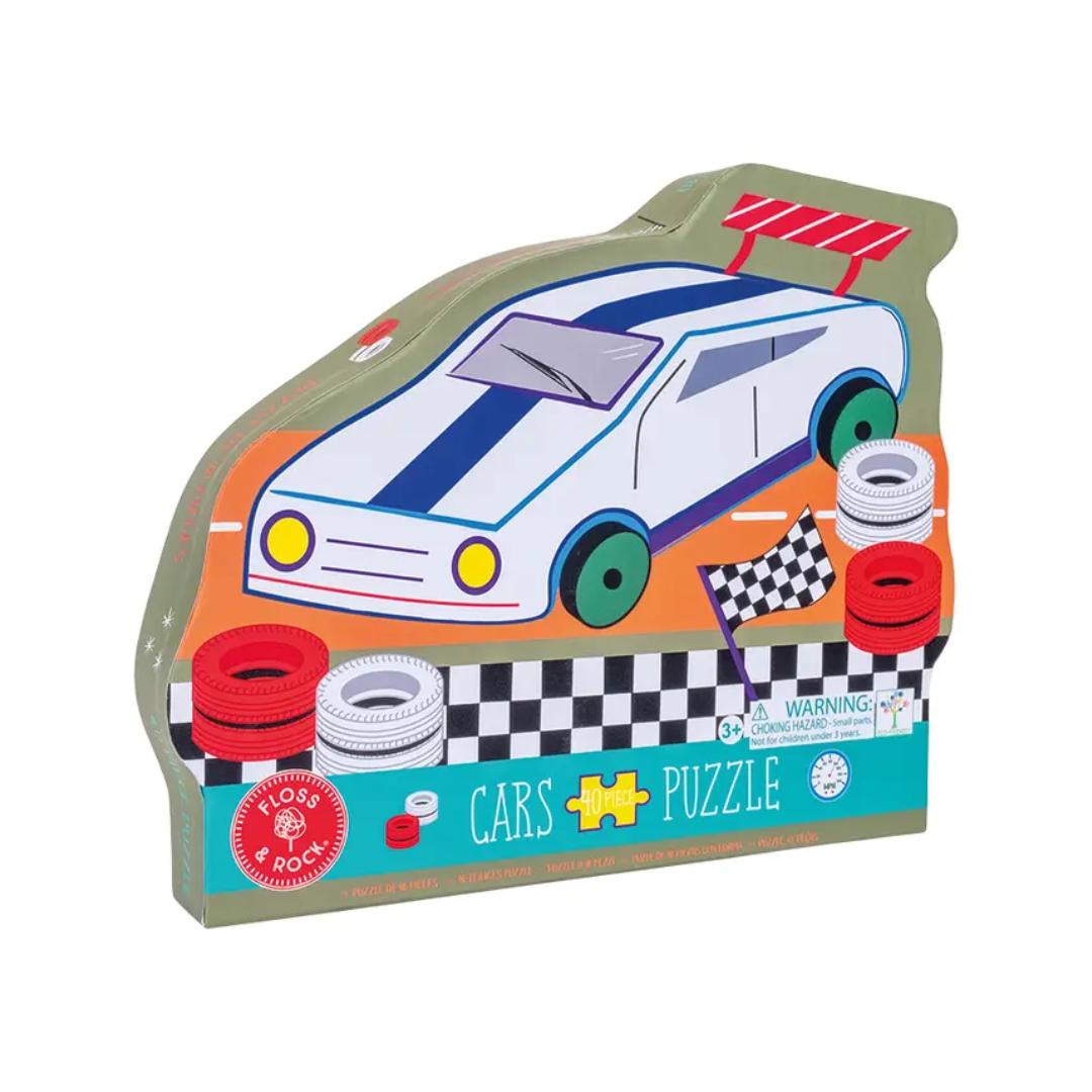 Cars Jigsaw - 40 Pieces by Floss & Rock – Pacifier Kids Boutique